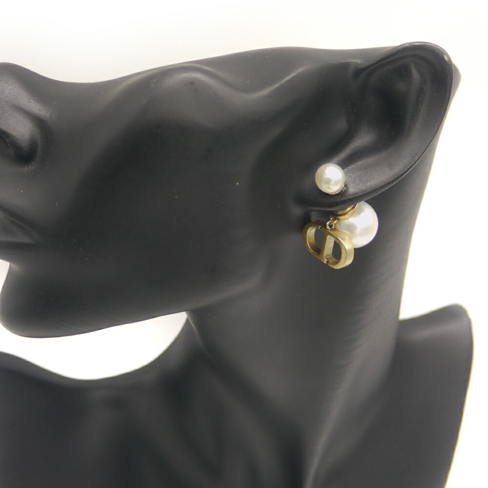 Christian Dior Tribal Earrings with Resin Pearls - Picture 3 of 4